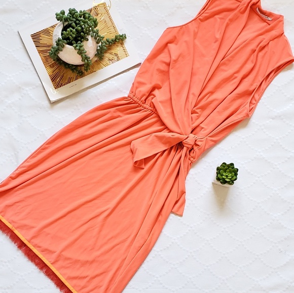 T Tahari Dresses & Skirts - 🌵🌵Tahari Orange Faux Tie Dress